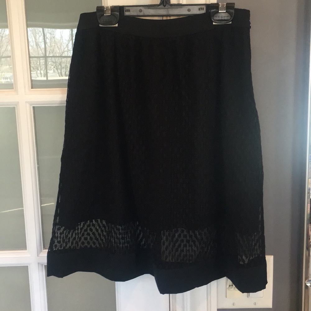 Black lace skirt